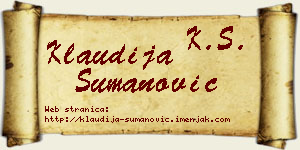 Klaudija Šumanović vizit kartica